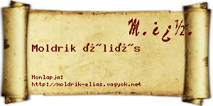 Moldrik Éliás névjegykártya